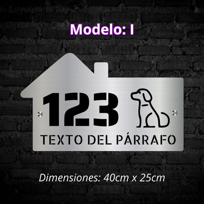 Placa Residencial - Modelo "I"