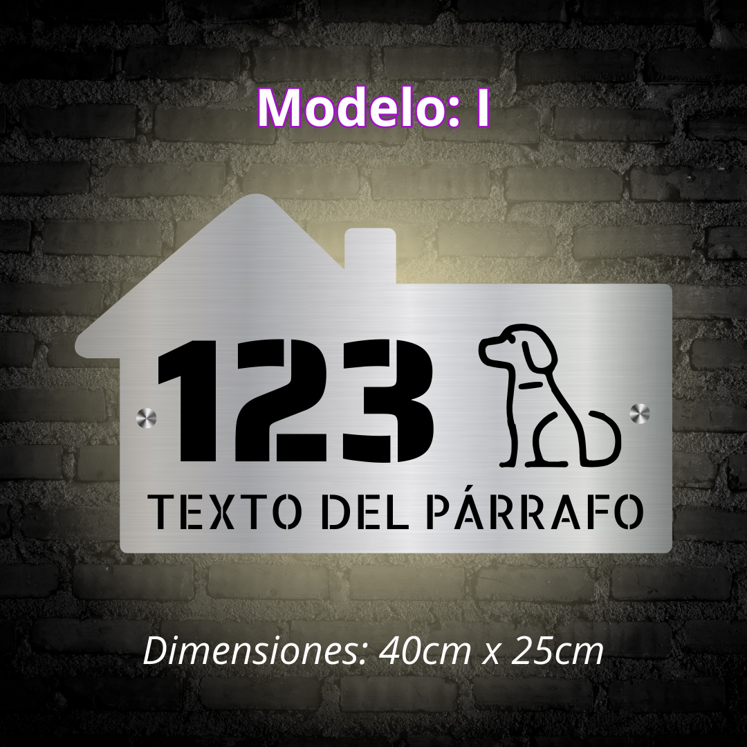 Placa Residencial - Modelo "I"
