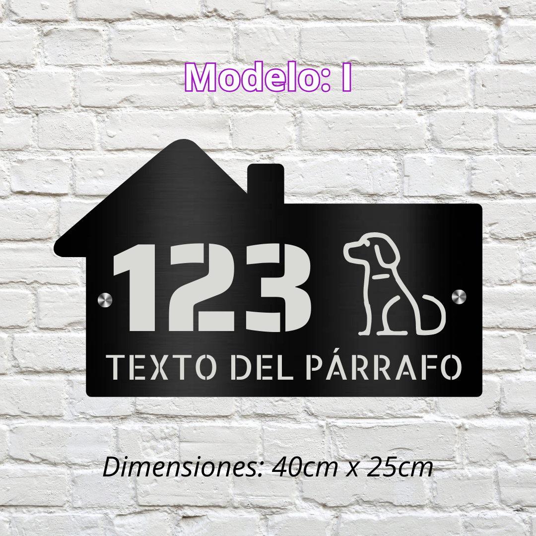 Placa Residencial - Modelo "I"