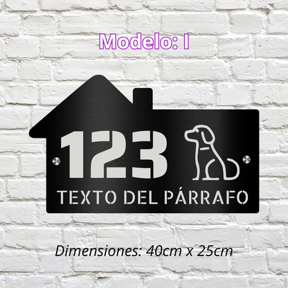 Placa Residencial - Modelo "I"