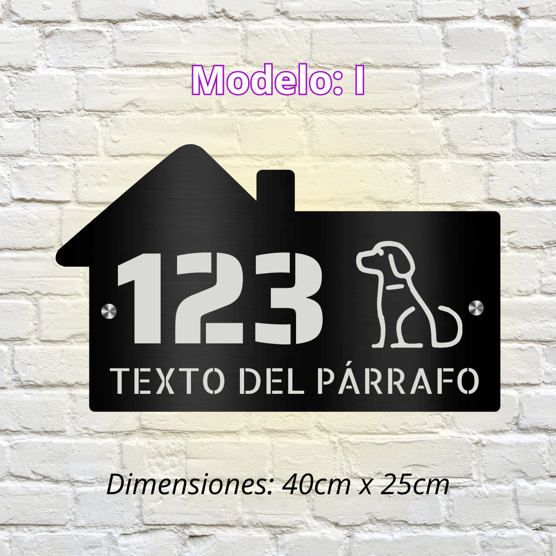 Placa Residencial - Modelo "I"