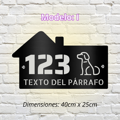Placa Residencial - Modelo "I"