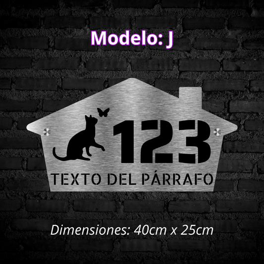 Placa Residencial - Modelo "J"