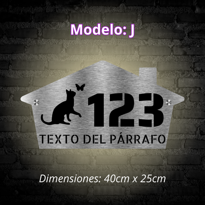 Placa Residencial - Modelo "J"