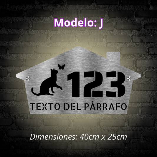 Placa Residencial - Modelo "J"