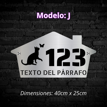 Placa Residencial - Modelo "J"
