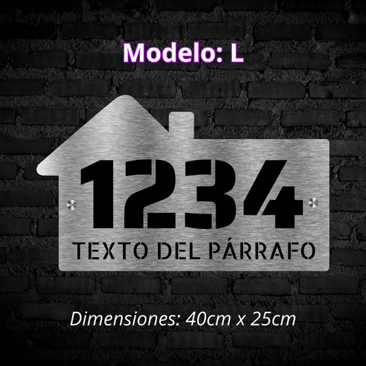 Placa Residencial - Modelo "L"