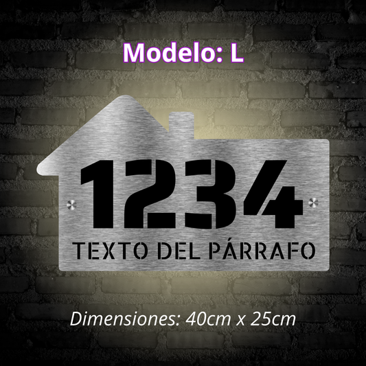 Placa Residencial - Modelo "L"