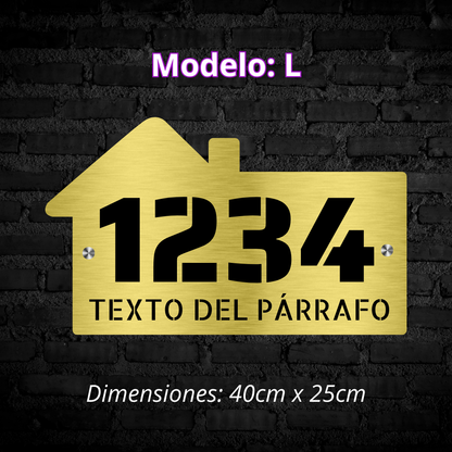 Placa Residencial - Modelo "L"
