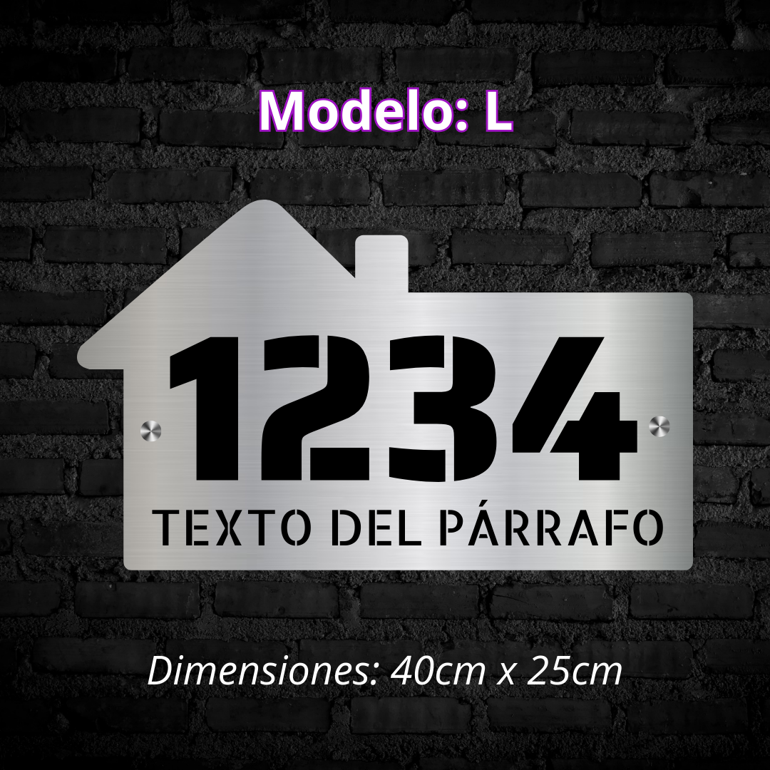 Placa Residencial - Modelo "L"