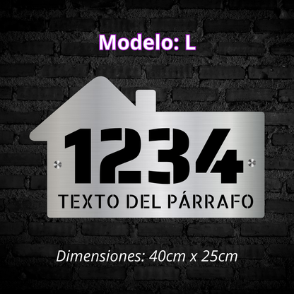 Placa Residencial - Modelo "L"