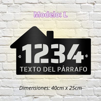 Placa Residencial - Modelo "L"
