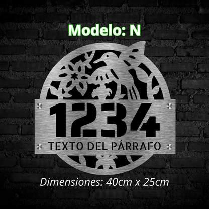 Placa Residencial - Modelo "N"