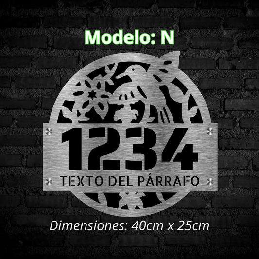 Placa Residencial - Modelo "N"