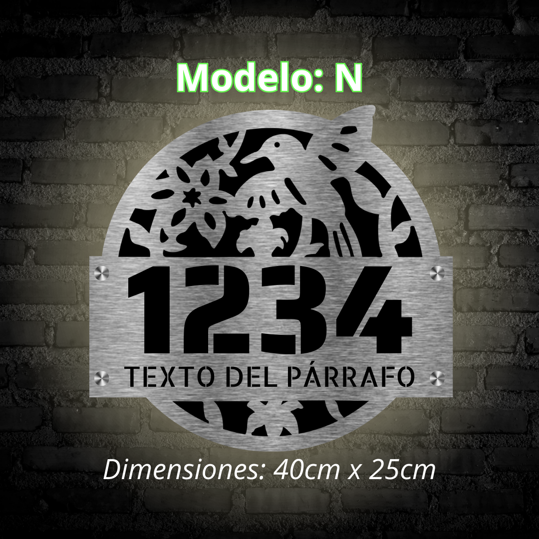 Placa Residencial - Modelo "N"