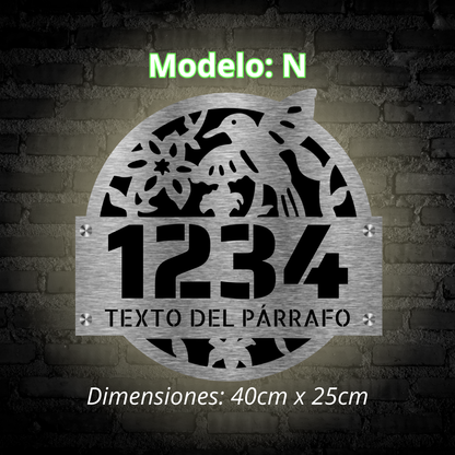 Placa Residencial - Modelo "N"