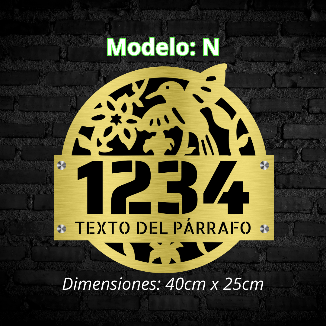 Placa Residencial - Modelo "N"