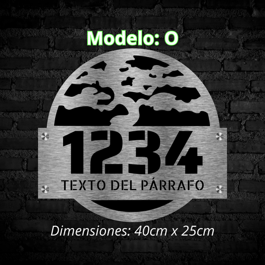 Placa Residencial - Modelo "O"