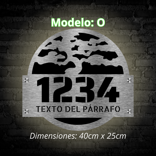 Placa Residencial - Modelo "O"