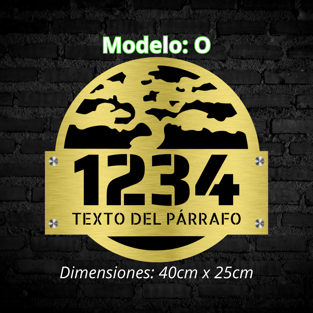 Placa Residencial - Modelo "O"