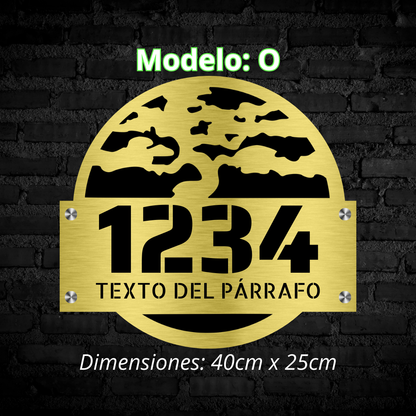 Placa Residencial - Modelo "O"