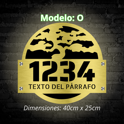 Placa Residencial - Modelo "O"