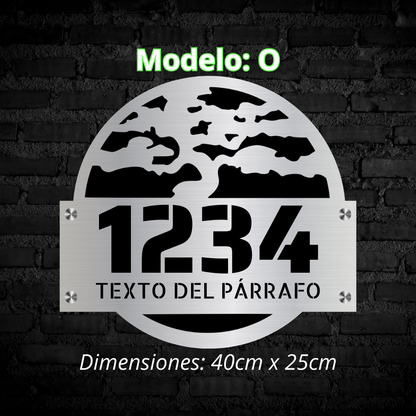 Placa Residencial - Modelo "O"