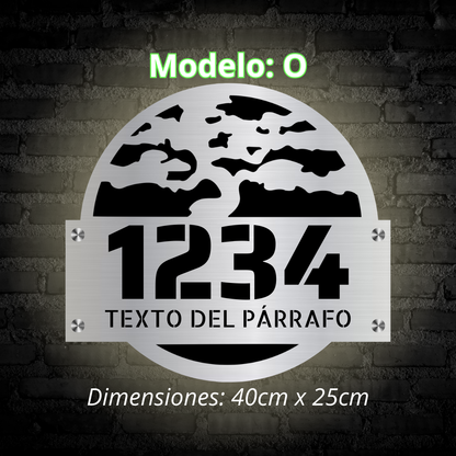Placa Residencial - Modelo "O"