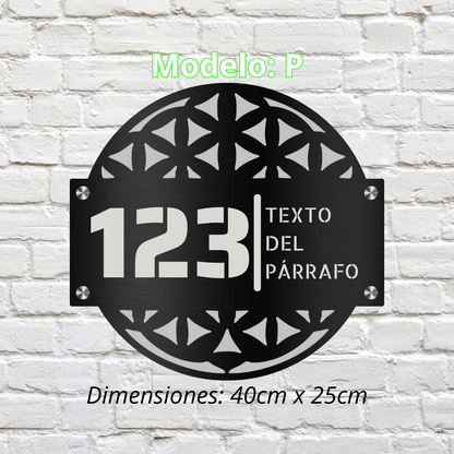 Placa Residencial - Modelo "P"