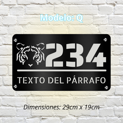 Placa Residencial - Modelo "Q"