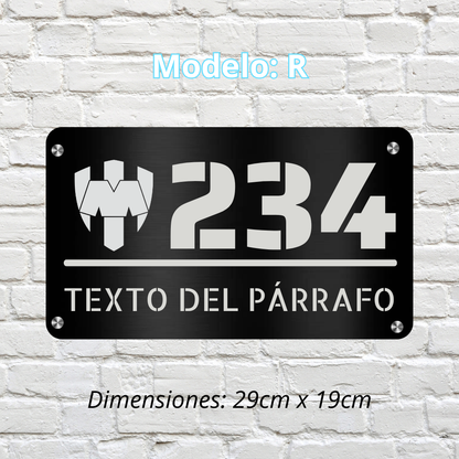 Placa Residencial - Modelo "R"