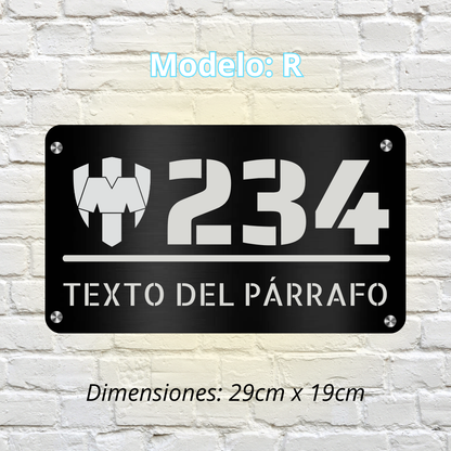 Placa Residencial - Modelo "R"