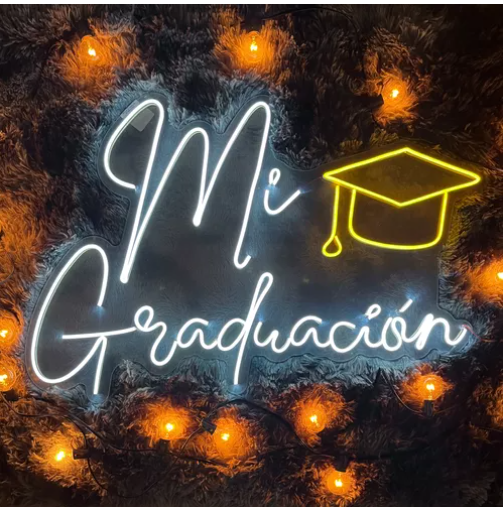Letrero Led Mi graduación #2 (Elaboración sobre pedido, cotiza el tuyo!)